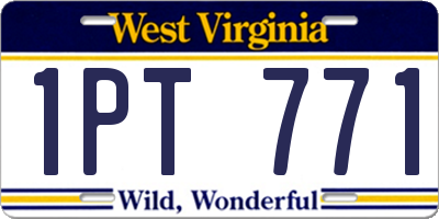 WV license plate 1PT771