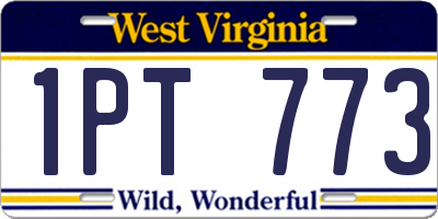 WV license plate 1PT773