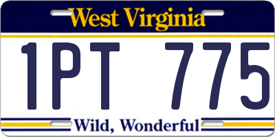 WV license plate 1PT775