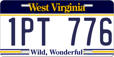WV license plate 1PT776