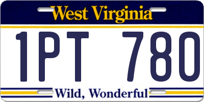 WV license plate 1PT780