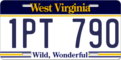 WV license plate 1PT790