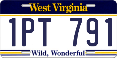 WV license plate 1PT791
