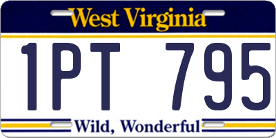 WV license plate 1PT795