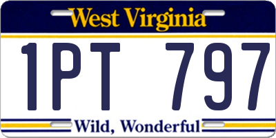 WV license plate 1PT797