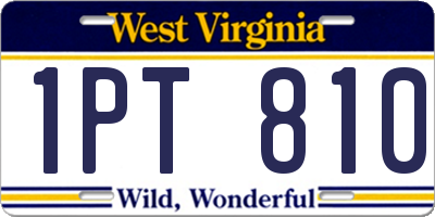WV license plate 1PT810