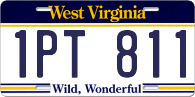 WV license plate 1PT811