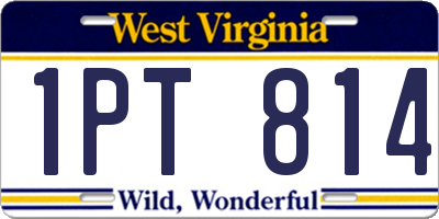WV license plate 1PT814