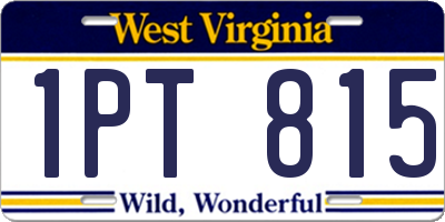 WV license plate 1PT815