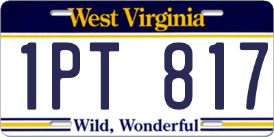 WV license plate 1PT817