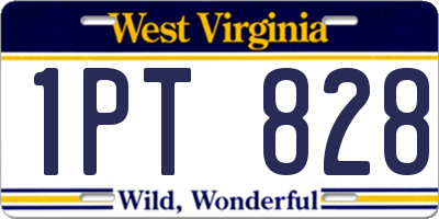 WV license plate 1PT828