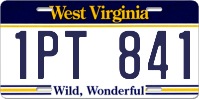 WV license plate 1PT841