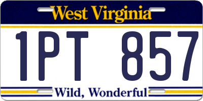 WV license plate 1PT857