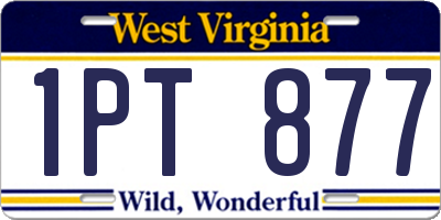 WV license plate 1PT877
