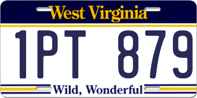 WV license plate 1PT879
