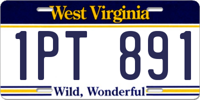 WV license plate 1PT891