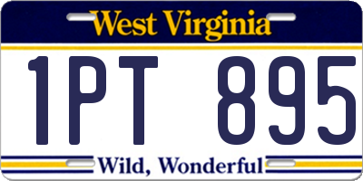 WV license plate 1PT895
