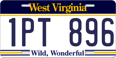 WV license plate 1PT896