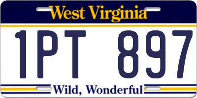 WV license plate 1PT897