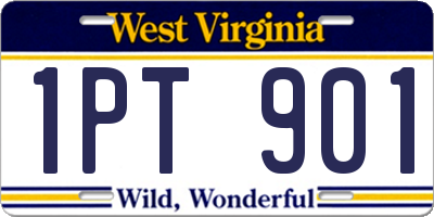 WV license plate 1PT901