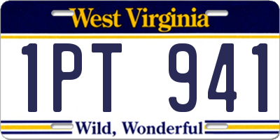 WV license plate 1PT941