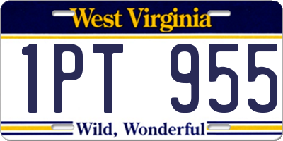 WV license plate 1PT955
