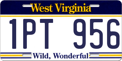 WV license plate 1PT956