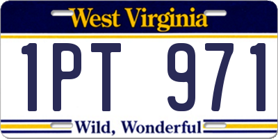 WV license plate 1PT971