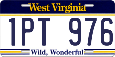 WV license plate 1PT976
