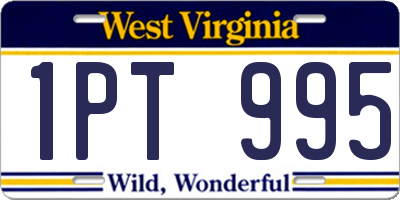 WV license plate 1PT995