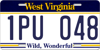 WV license plate 1PU048
