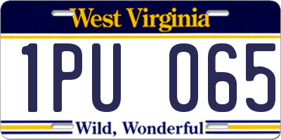WV license plate 1PU065