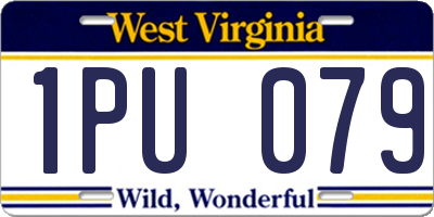 WV license plate 1PU079