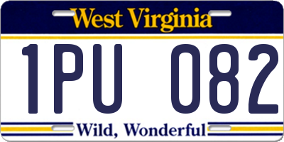 WV license plate 1PU082