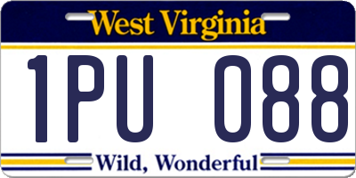 WV license plate 1PU088