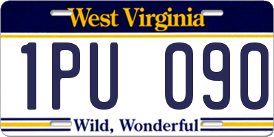 WV license plate 1PU090