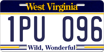 WV license plate 1PU096
