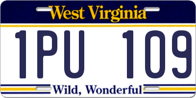 WV license plate 1PU109