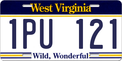 WV license plate 1PU121