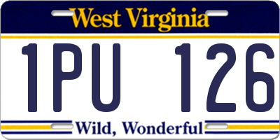 WV license plate 1PU126
