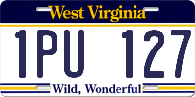 WV license plate 1PU127