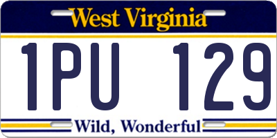 WV license plate 1PU129