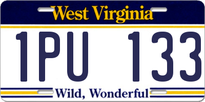 WV license plate 1PU133