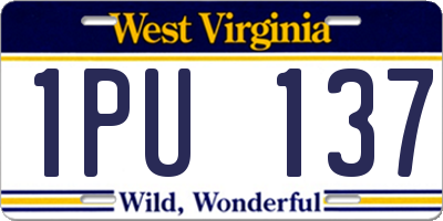 WV license plate 1PU137