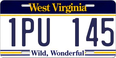 WV license plate 1PU145