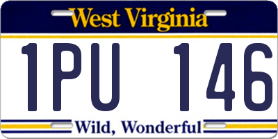 WV license plate 1PU146