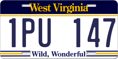 WV license plate 1PU147