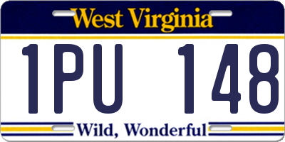 WV license plate 1PU148
