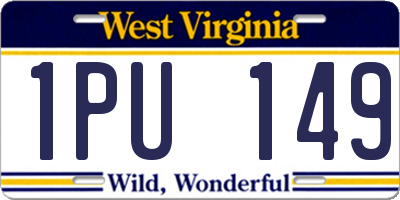 WV license plate 1PU149
