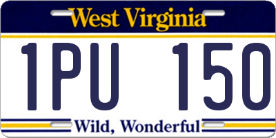 WV license plate 1PU150
